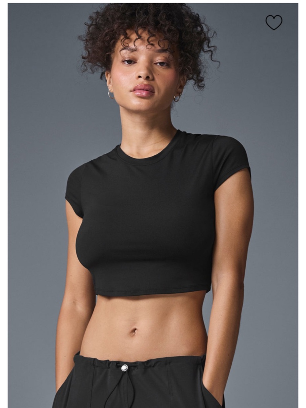Alosoft Crop Finesse Short Sleeve Top